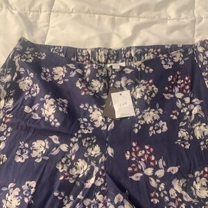 J Jill Stretch Linen Cropped Pants size XL